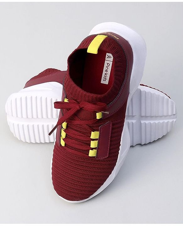 Pine Kids Sports Shoes - Maroon