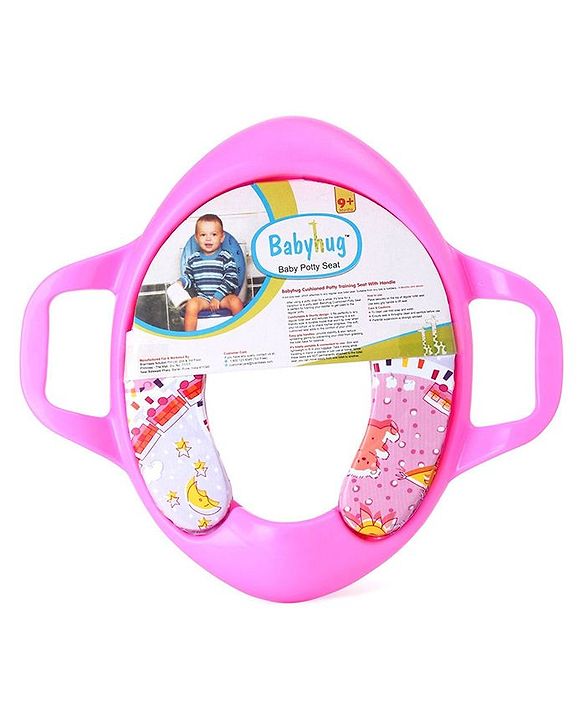 Babyhug Cushioned Potty Training Seat With Handle - Pink