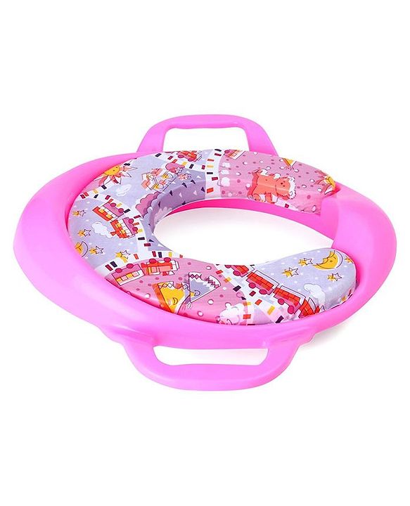 Babyhug Cushioned Potty Training Seat With Handle - Pink