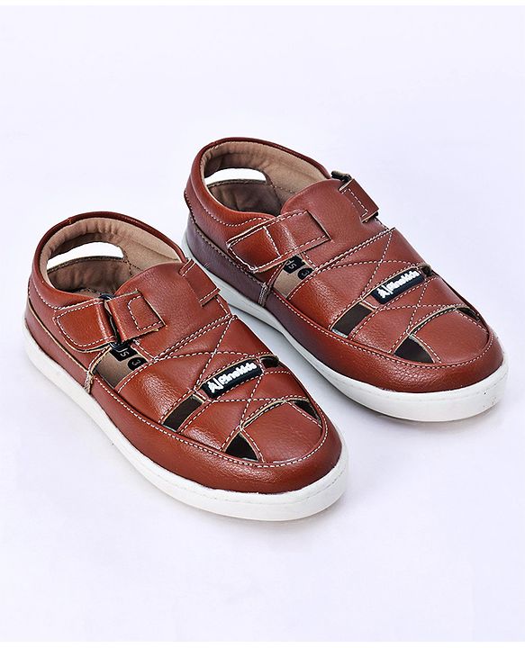 Pine Kids Velcro Closure Sandals - Brown