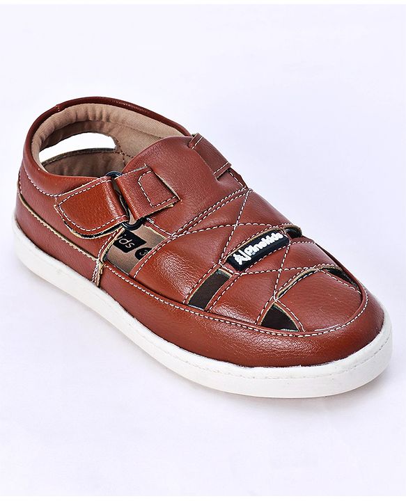 Pine Kids Velcro Closure Sandals - Brown