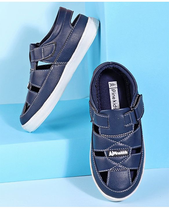 Pine Kids Velcro Closure Sandals - Brown