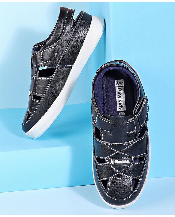 Pine Kids Velcro Closure Sandals - Brown