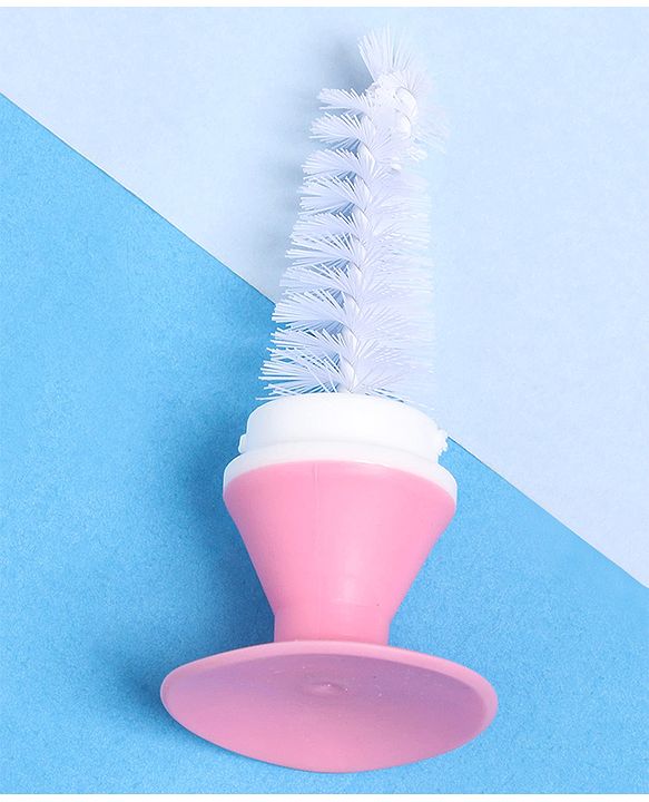 Babyhug Bottle Cleaning & Nipple Brush - Pink