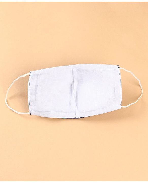 Babyhug Anti Viral Carbon Filter Face Mask Sea Print Pack Of 2 - Blue White