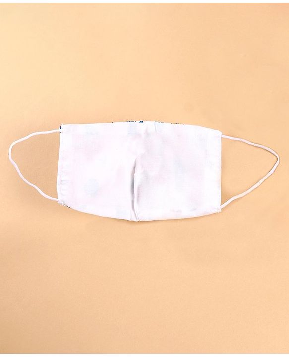 Babyhug Anti Viral Carbon Filter Face Mask Sea Print Pack Of 2 - Blue White