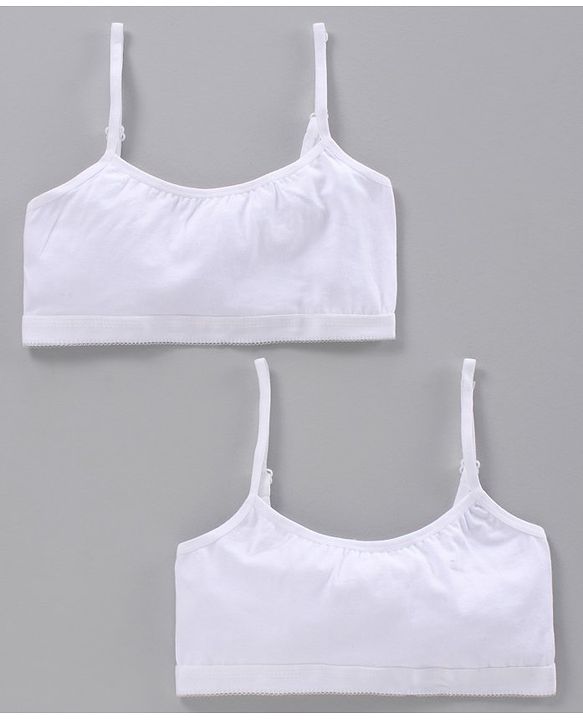 Pine Kids Antimicrobial & Biowash Bralette Pack of 2 - White