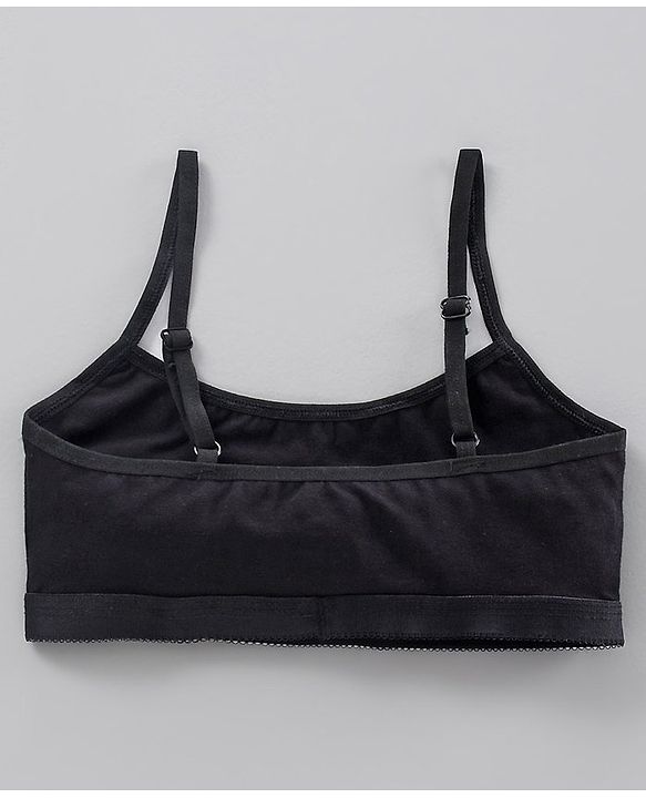 Pine Kids Singlet Anti Microbial & Biowashed Bralettes Pack of 2 - Black Blue