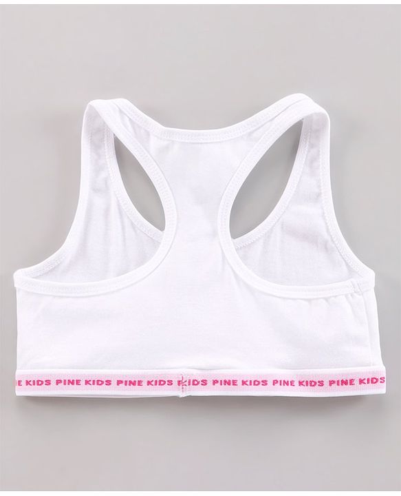 Pine Kids Anti Microbial & Bio Wash Bras Pack of 2 - White