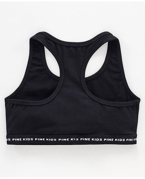 Pine Kids Singlet Anti Microbial & Biowashed Bralettes Pack of 2 - Black Grey