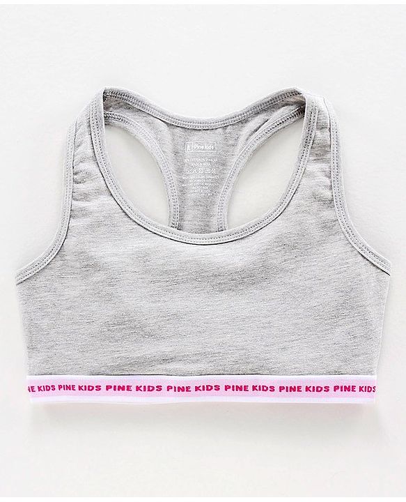 Pine Kids Singlet Anti Microbial & Biowashed Bralettes Pack of 2 - Black Grey