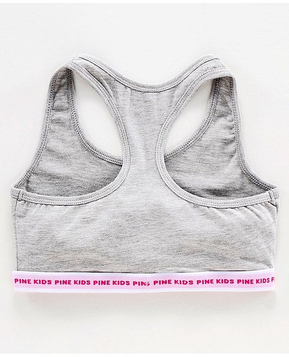 Pine Kids Singlet Anti Microbial & Biowashed Bralettes Pack of 2 - Black Grey