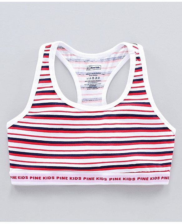 Pine Kids Singlet Anti Microbial & Biowashed Bralettes Pack of 2 - Red