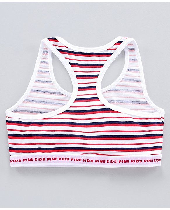 Pine Kids Singlet Anti Microbial & Biowashed Bralettes Pack of 2 - Red