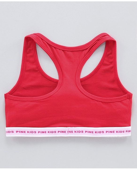 Pine Kids Singlet Anti Microbial & Biowashed Bralettes Pack of 2 - Red