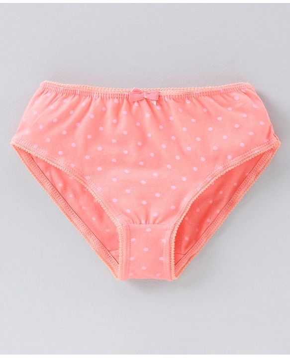 Pine Kids Anti microbial & Bio wash Panties Dot Print Pack of 3 - Pink White