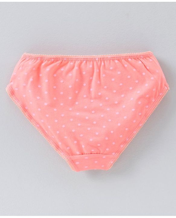 Pine Kids Anti microbial & Bio wash Panties Dot Print Pack of 3 - Pink White
