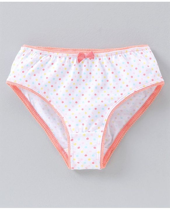 Pine Kids Anti microbial & Bio wash Panties Dot Print Pack of 3 - Pink White
