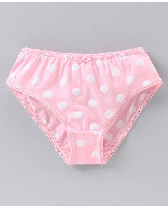 Pine Kids Anti microbial & Bio wash Panties Dot Print Pack of 3 - Pink White