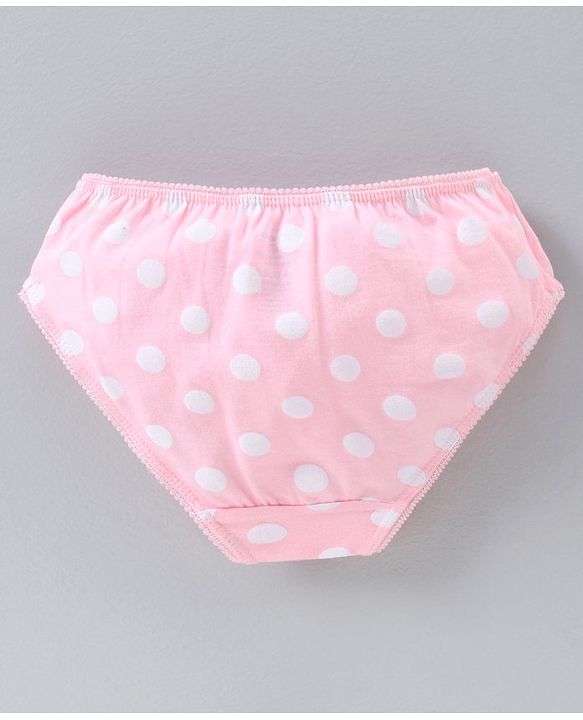 Pine Kids Anti microbial & Bio wash Panties Dot Print Pack of 3 - Pink White