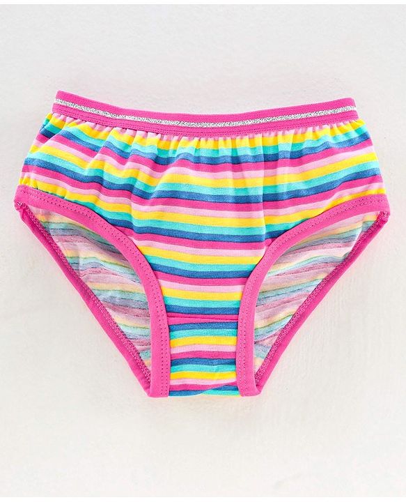 Pine Kids Anti Microbial & Biowash Panties Multiprint Pack of 3 - Pink Blue