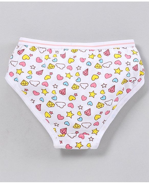 Pine Kids Anti Microbial & Biowashed Panties Pack of 3 - Pink White