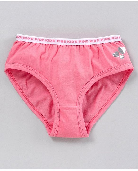 Pine Kids Anti Microbial & Biowashed Panties Pack of 3 - Pink White