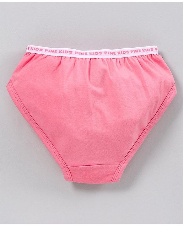 Pine Kids Anti Microbial & Biowashed Panties Pack of 3 - Pink White