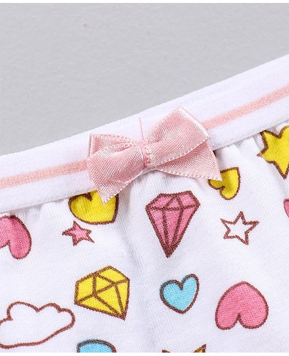 Pine Kids Anti Microbial & Biowashed Panties Pack of 3 - Pink White
