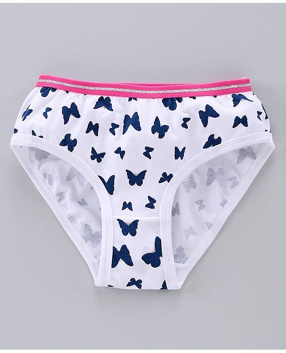Pine Kids Anti Microbial & Bio Wash Hipster Panties Butterfly Print Pack of 3 - White Rose Pink