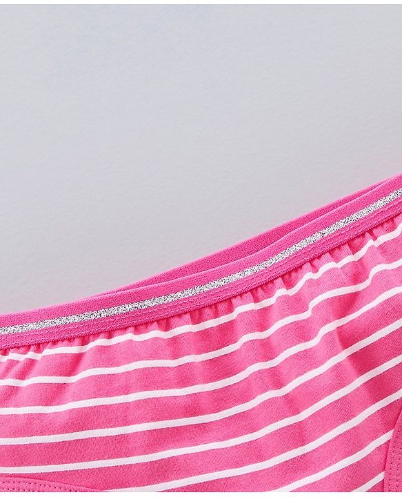 Pine Kids Anti Microbial & Bio Wash Hipster Panties Butterfly Print Pack of 3 - White Rose Pink