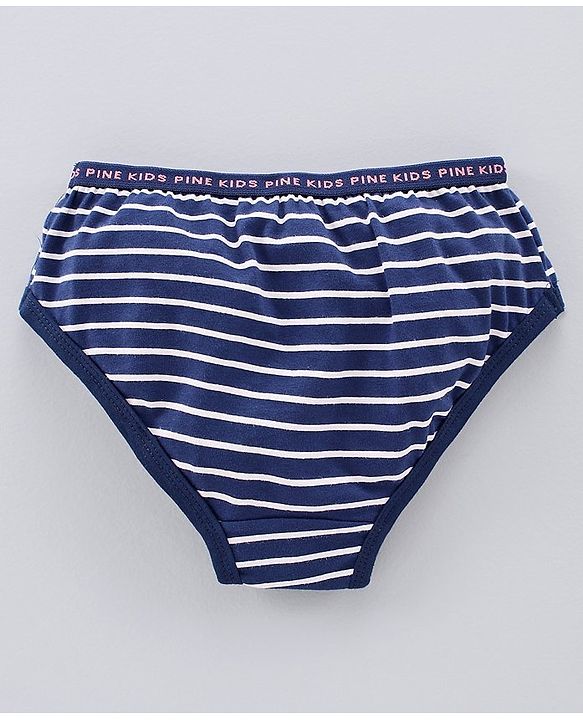 Pine Kids Anti Microbial & Bio Wash Hipster Panties Heart Print Pack of 3 - Navy Peony Seashell Pink Black