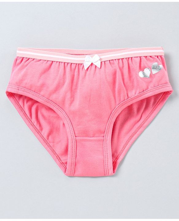 Pine Kids Anti Microbial and Bio Wash Cotton Panties Pack of 2 - Pink