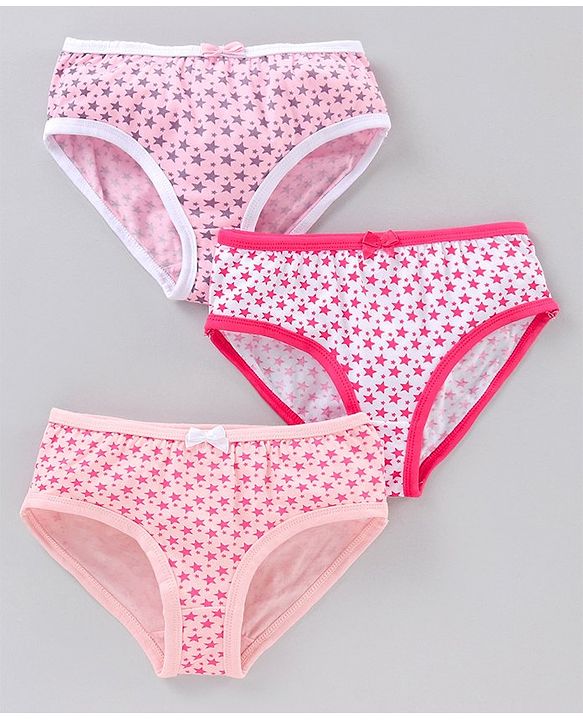 Pine Kids Anti Microbial & Bio Wash Panties Set of 3 - Pink