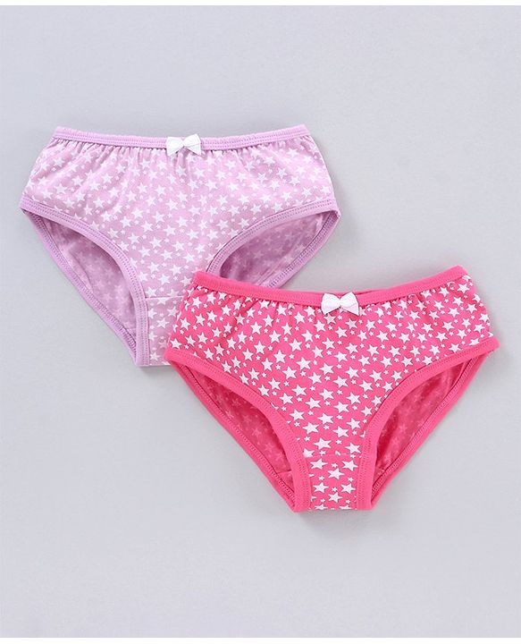 Pine Kids Anti Microbial & Bio Wash Panties Set of 2 - Pink & Purple