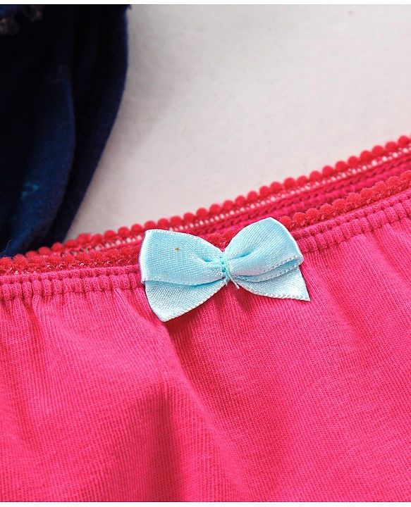 Pine Kids Anti microbial & Bio wash Panties Printed Pack of 3 - Blue Pink