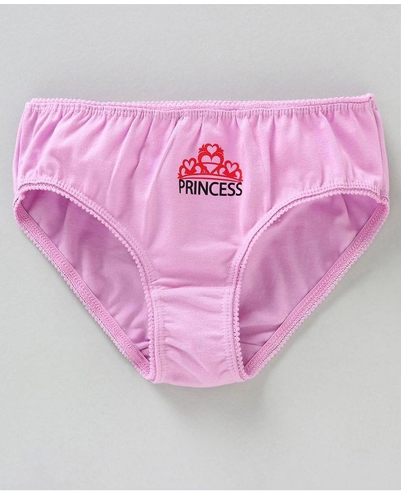 Pine Kids Anti Microbial & Biowash Panties Crown Print Pack of 3 - Pink White Multicolour