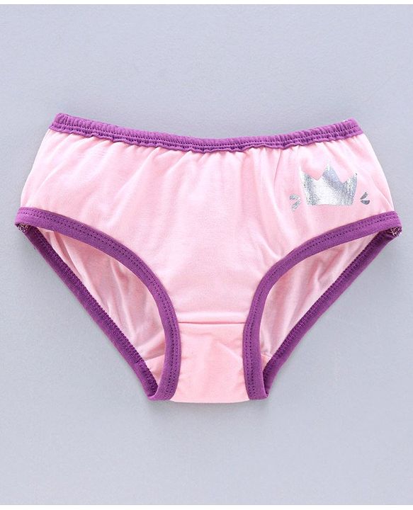 Pine Kids Anti Microbial & Biowash Panties Crown Print Pack of 2 - Pink Blue