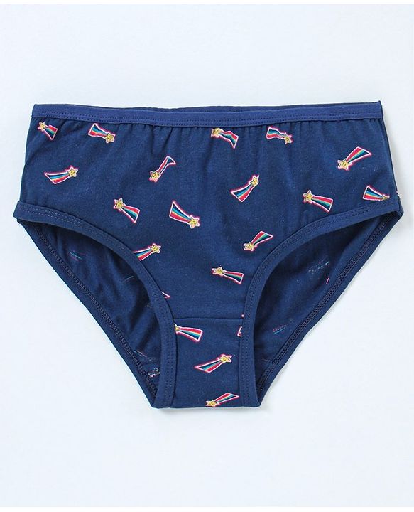 Pine Kids Anti microbial & Bio wash Hipster Panties Assorted Print - Hot Pink, Navy Blue