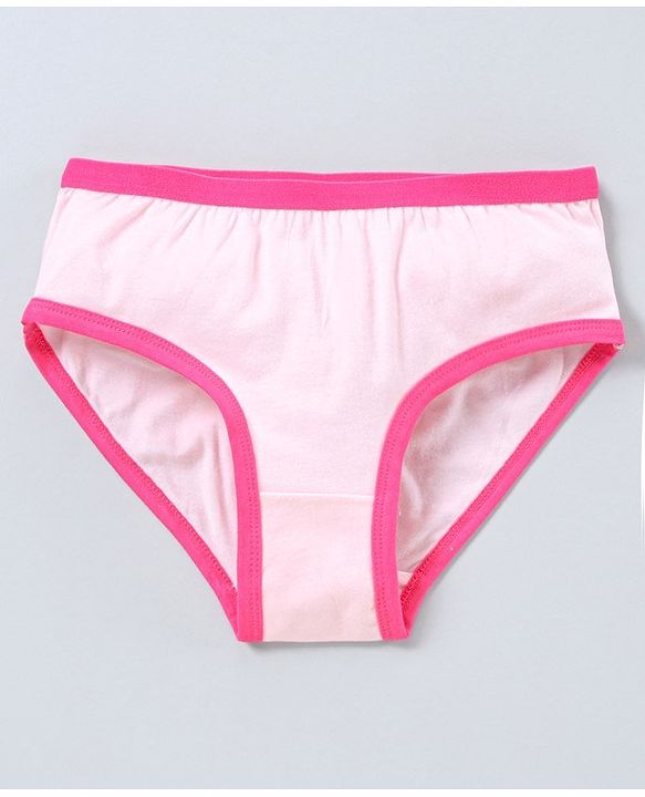 Pine Kids Anti Microbial and Bio Wash Cotton Panties Pack of 3 - Pink