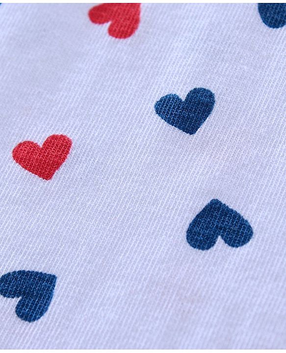 Pine Kids Anti Microbial & Biowash Sleeveless Slips Heart Print Pack of 3 - Red Blue White