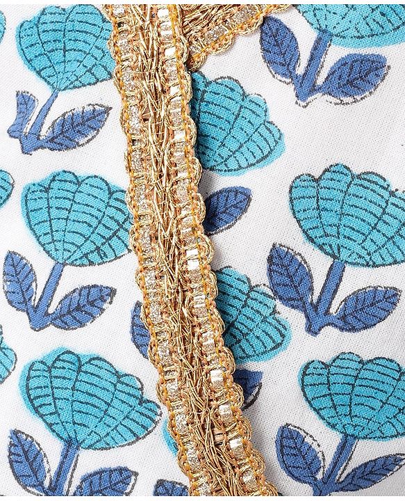 Babyhug Sleeveless Printed Ethnic Dress - Blue