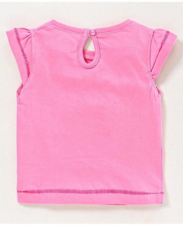 Babyhug Half Sleeves Top Printed - Pink