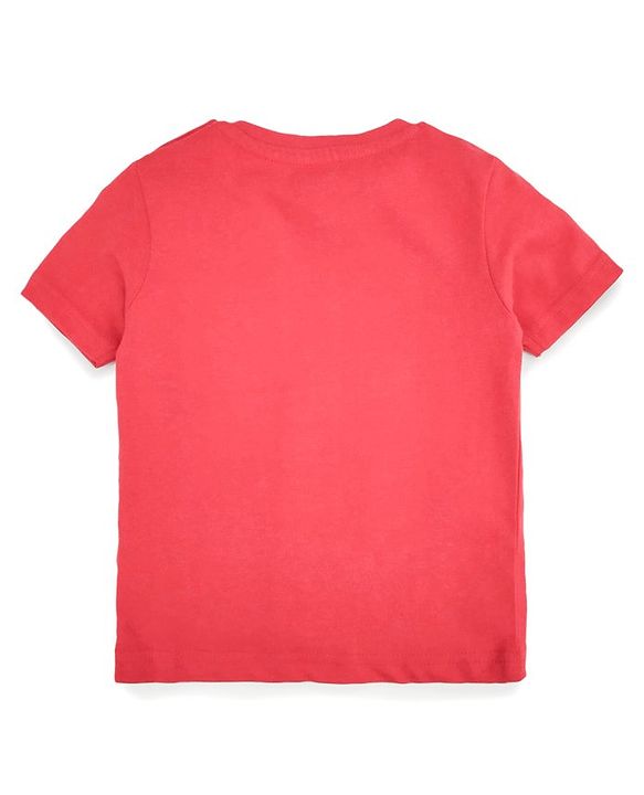 Babyhug Half Sleeves Tee Say Cheese Print - Red