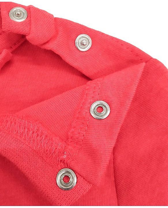 Babyhug Half Sleeves Tee Say Cheese Print - Red