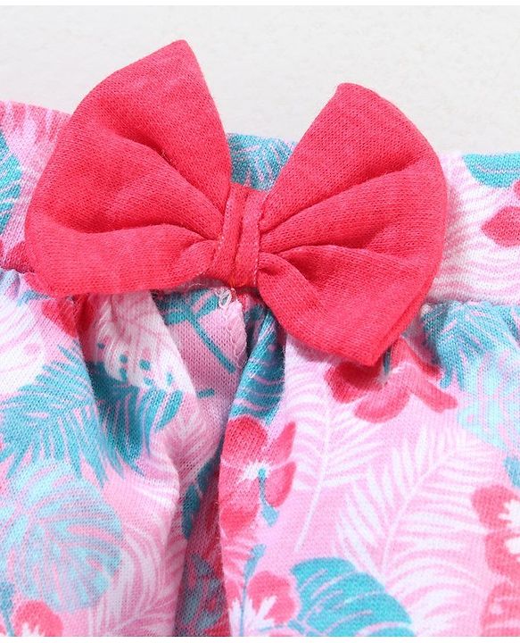 Babyhug Mid Thigh Skirt Floral Print - Pink