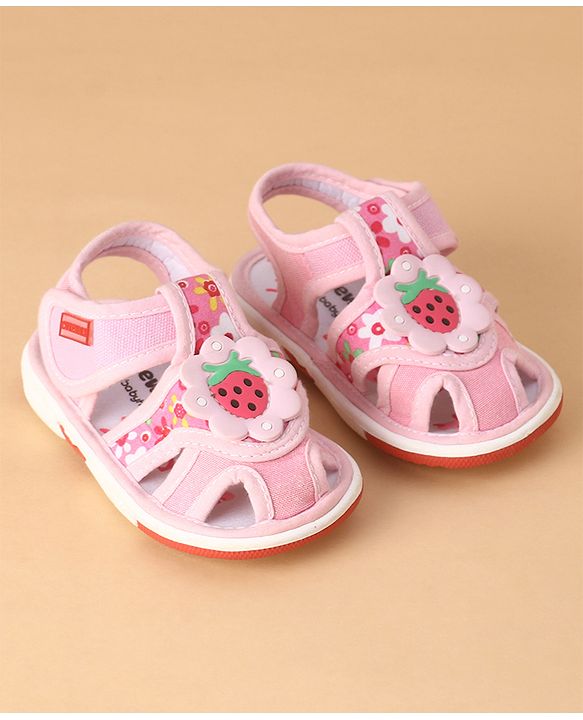 Cute Walk by Babyhug Closed Toe Sandals - Light Pink