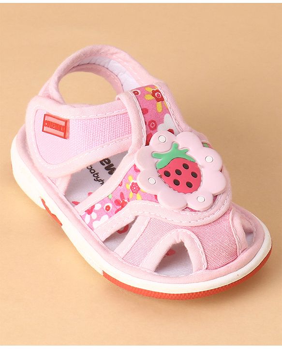 Cute Walk by Babyhug Closed Toe Sandals - Light Pink