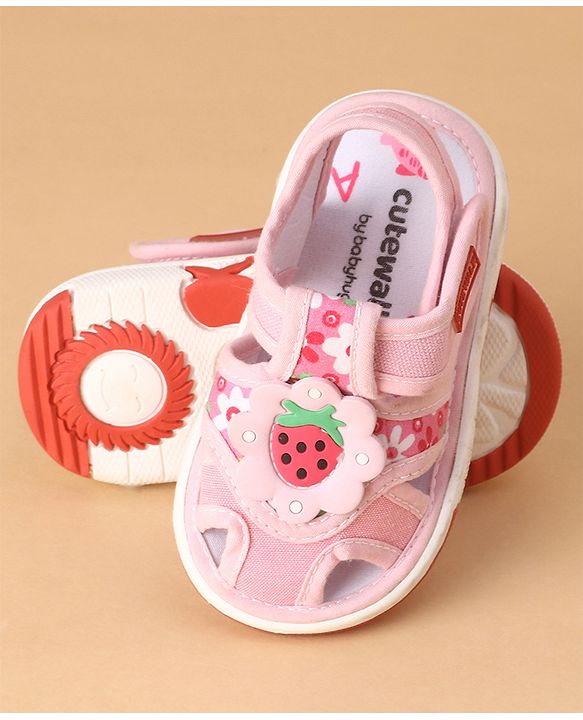 Cute Walk by Babyhug Closed Toe Sandals - Light Pink