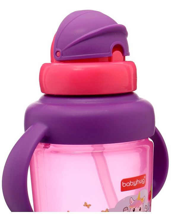 Babyhug 3 in 1 Anti Colic Nipple Spout and Straw Sipper Pink - 270 ml